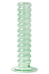 Candle holder glass  L - Mint green