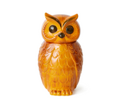 ACE7288 Ceramic owl jar tangerine