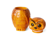 ACE7288 Ceramic owl jar tangerine
