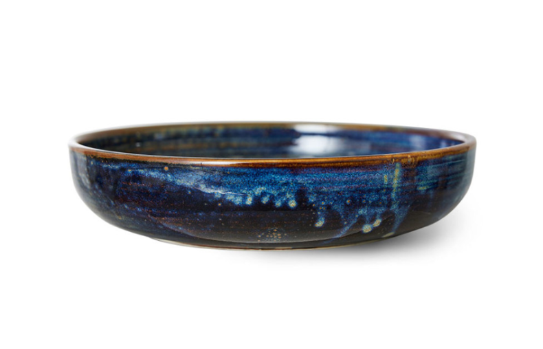 ACE7138 Chef ceramics: deep plate L, rustic blue