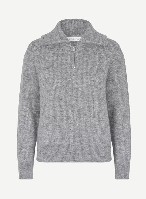 Saanour HZ Sweater 7355 - Grey Mel.
