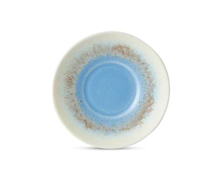 KST0068 70s ceramics: saucer azure