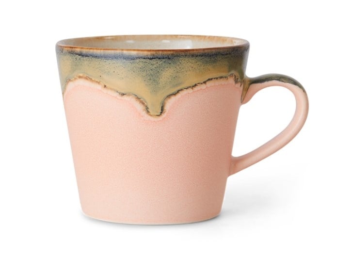 KST0025 70s ceramics: cappuccino mug blossom