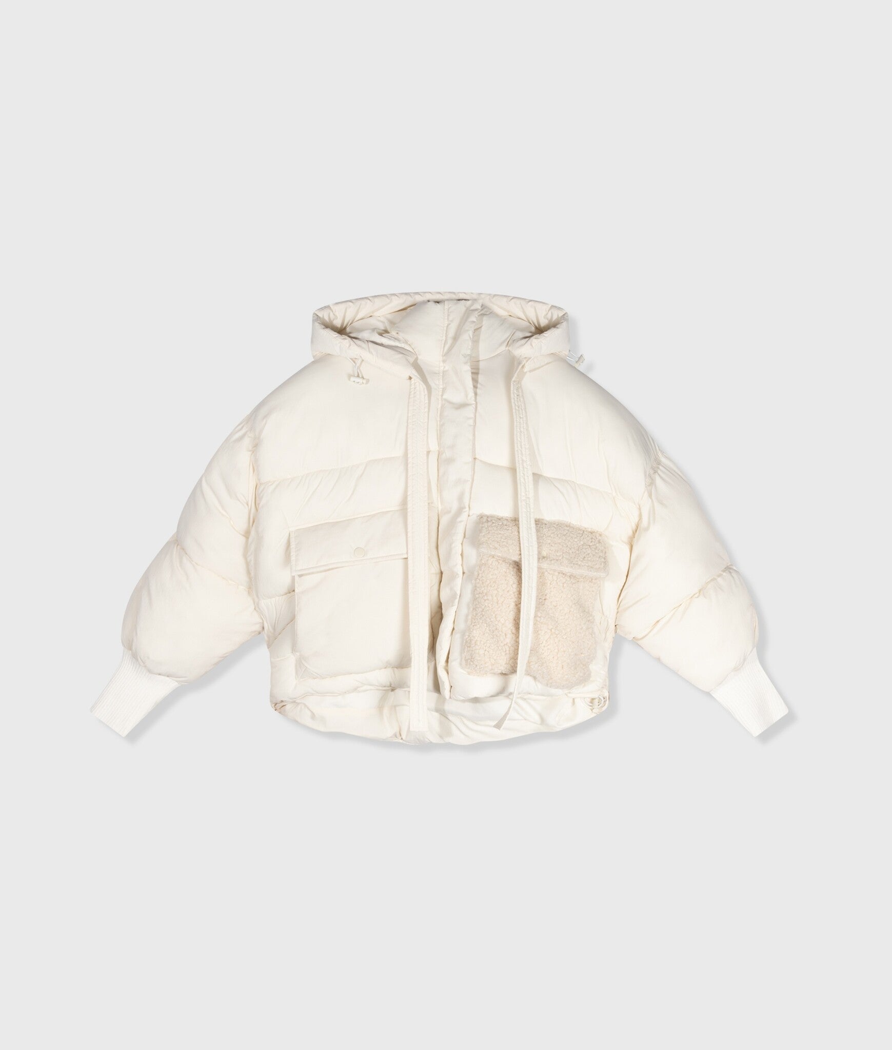 20-575-4203 Short puffer jacket - Light natural