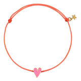 B2510 Medium Herz Rosa Seilarmband – Vergoldet Hellrosa