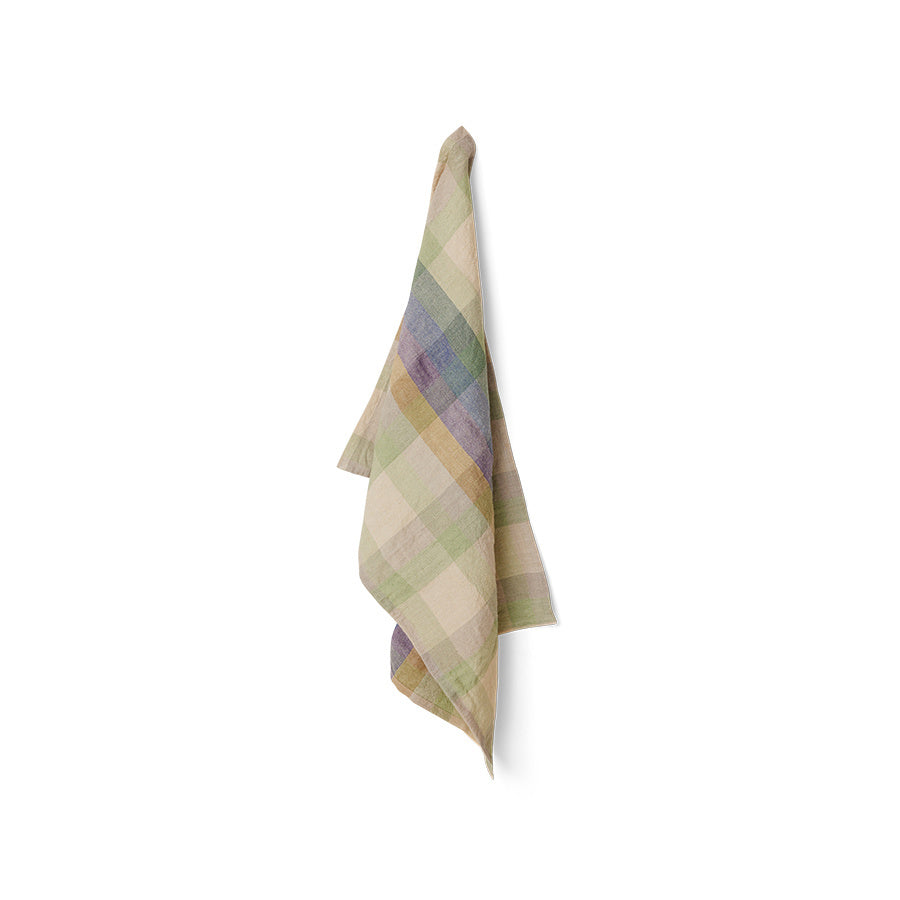 TTL0009 Vida check tea towel, multicoloured
