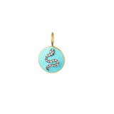 Turquoise Emaille Bedel Zirkonia Slang