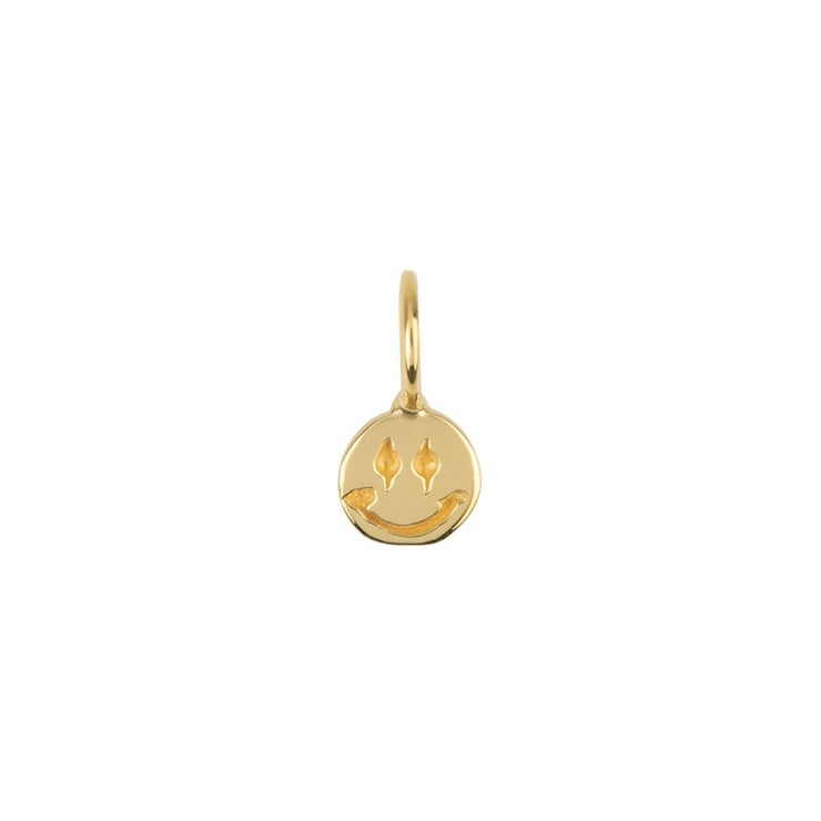 C2416 Small Smiley Charm - Gold Plated