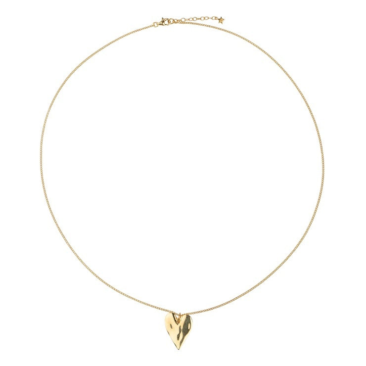 N2408 Heart Necklace 45 cm - Gold Plated