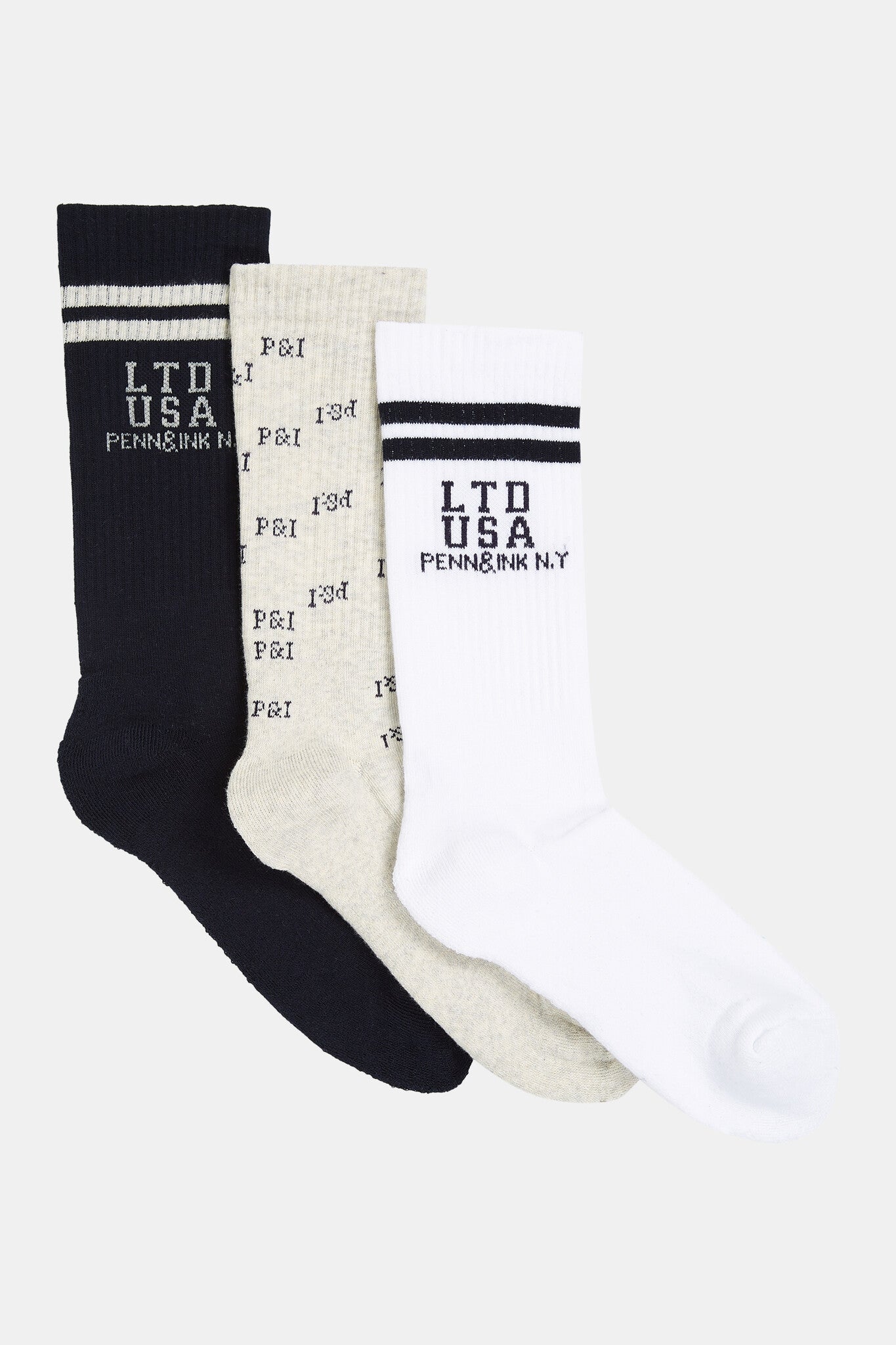 W24F1550LTD Socks 3-pack - White Navy